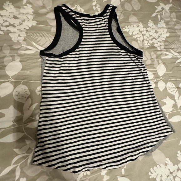 PINK Victoria's Secret Striped Gray and Black Tank - Picture 3 of 3